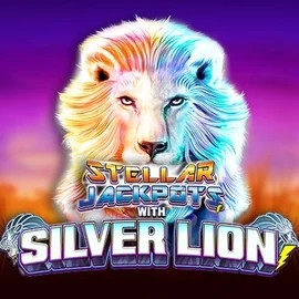 Stellar Jackpots with Silver Lion slot visual from Lightning Box Game available on 50centcasino.eu